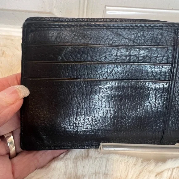 BOTTEGA VENETA LEATHER LAMBSKIN WALLET BLACK